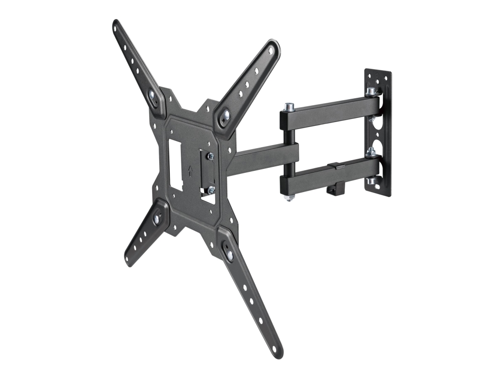 Deltaco Office Arm-0255 - Monteringssæt (Vægmontering) - Fuld Bevægelse - For Lcd Display - Tilt, Swivel, 30 Kg - Sort - Skærmstørrelse: 23"-55"