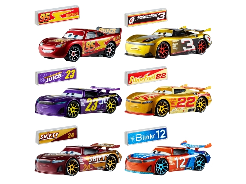 Disney Pixar Cars Disney and Pixar Cars NASCAR Assortment, Racerkøretøj, 3 År, Plast, Metal, Forskellige farver