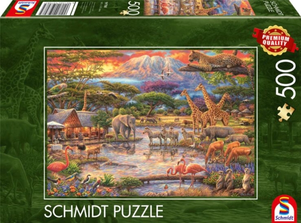 Schmidt Spiele Paradies Am Kilimandscharo, 500 Stück(E), Flora & Fauna, 10 Jahr(E)