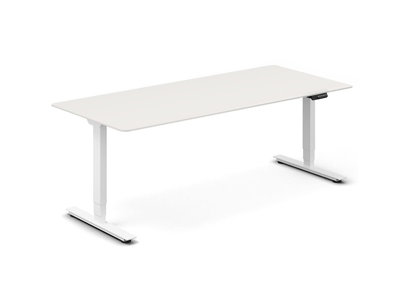 Höj- och sänkbart bord, vit 2000x800mm 2-ben/vit | Möbler - Stolar & Stolmattor - Mottagning Stolar | GameStuff