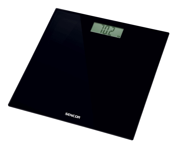 Sencor Sbs 2300Bk, Elektronisk Personlig Vægt, 150 Kg, 100 G, Sort, Kg/Lb, Rektandel
