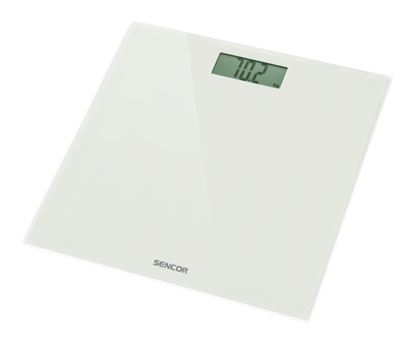 Sencor Sbs 2301Wh, Elektronisk Personlig Vægt, 150 Kg, 100 G, Hvid, Kg/Lb, Rektandel