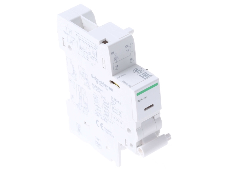 Schneider Electric Acti9 Imx+Of Leistungsrelais Für Die Fernauslösung Eines Drahtschutzschalters, 1 Nc/Kein Hilfskontakt, 100-415Vac