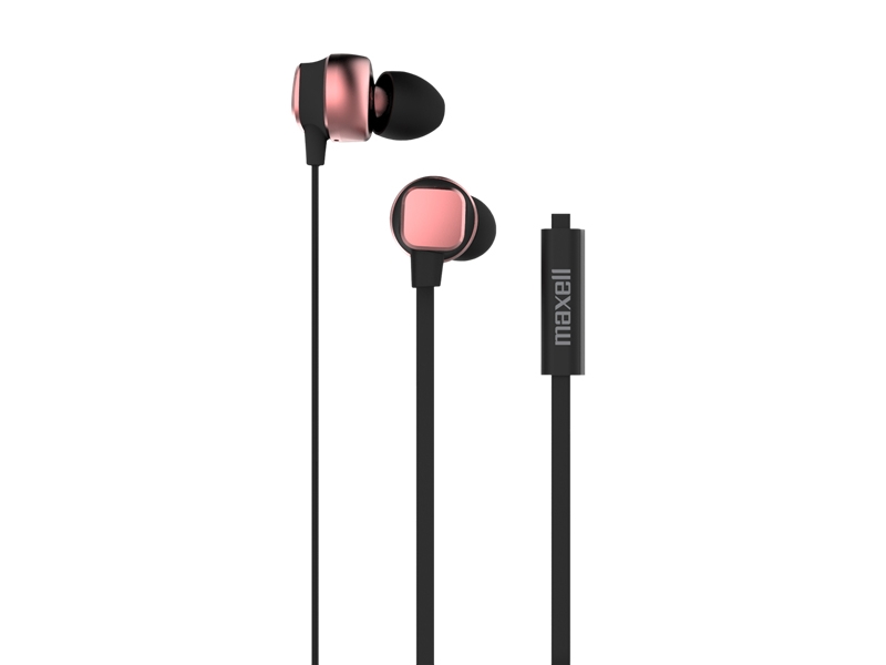 Maxell Metallix, Ledningsført, Opkald/Musik, Hovedtelefoner, Roseguld
