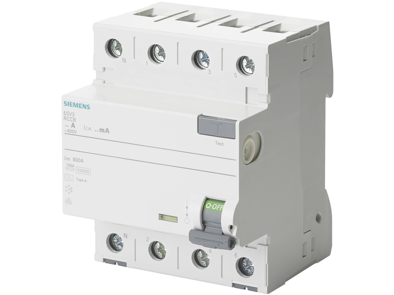 Siemens 5Sv33446kl 5Sv3344-6Kl Fi-Schutzschalter A 4Polig 40 A 0.03 A 400 V, 10 A, Ip20