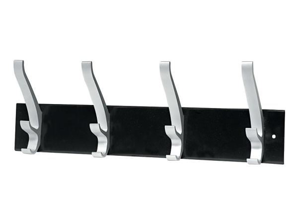 Unilux CYPRES, Väggmonterad, Stål, 4 krok/-ar, Svart, Gjuten aluminium, Grå | Möbler - Tillbehör - Mottagnings tillbehör | GameStuff