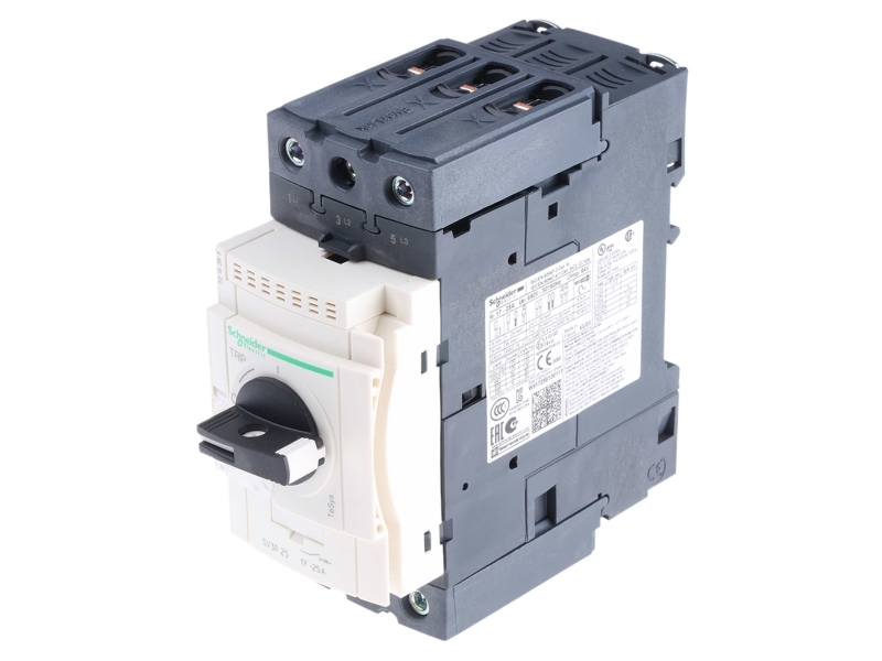 Alternativ bild 0 för SCHNEIDER ELECTRIC Manuellt motorskydd TypGV3-P 3-poligt inställningsområde 17-25A vid 400VAC Skruvterminal Vridgrepp Everlink