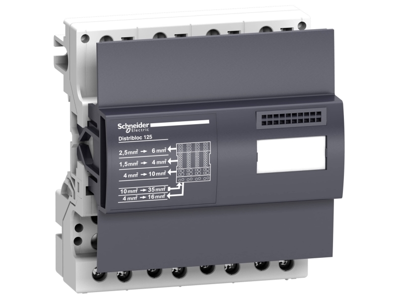 Schneider Electric Distriblok 4-napainen kytkinlaitelohko 125A LVS04045 LVS04045