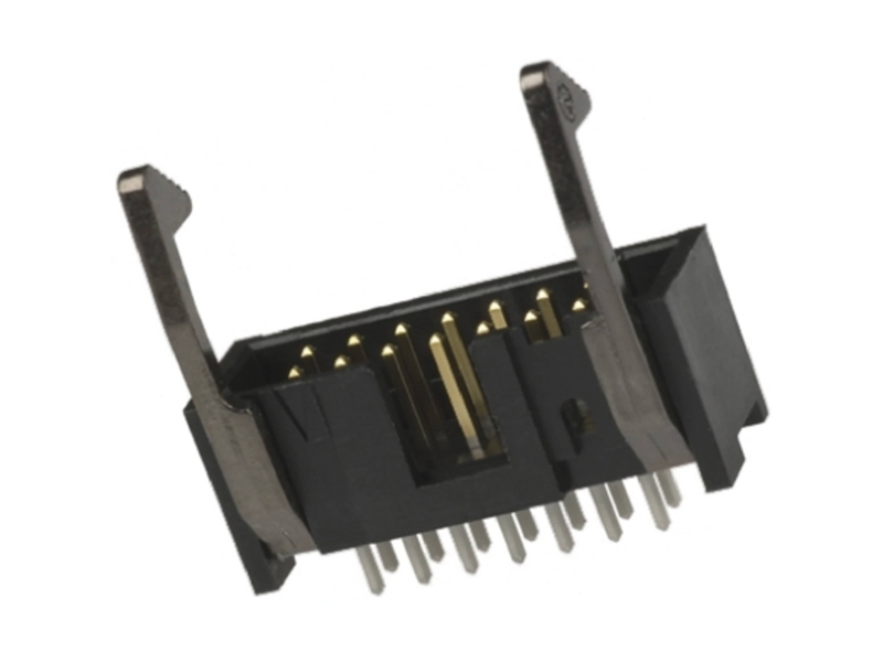 TE Connectivity AMP-LATCH Series Straight Through Hole PCB Header, 16 Contact(s), 2.54mm Pitch, 2 Row(s), Shrouded