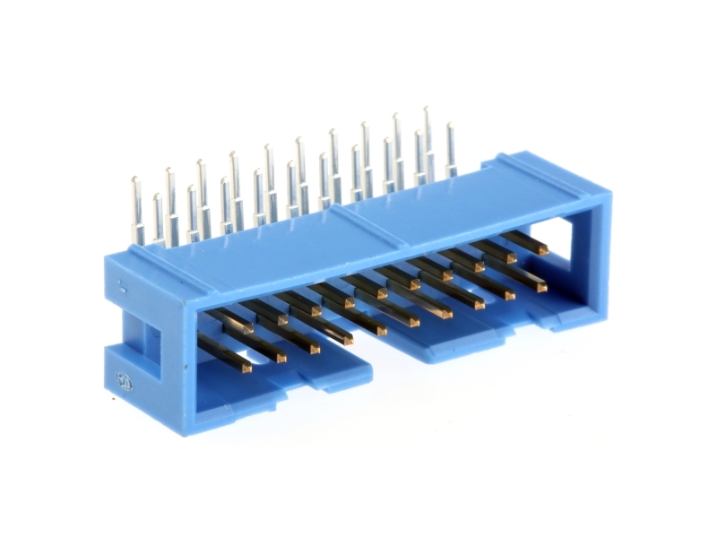 Te Connectivity Amp-Latch Series Right Angle Through Hole Pcb Header, 20 Contact(S), 2.54Mm Pitch, 2 Row(S), Shrouded