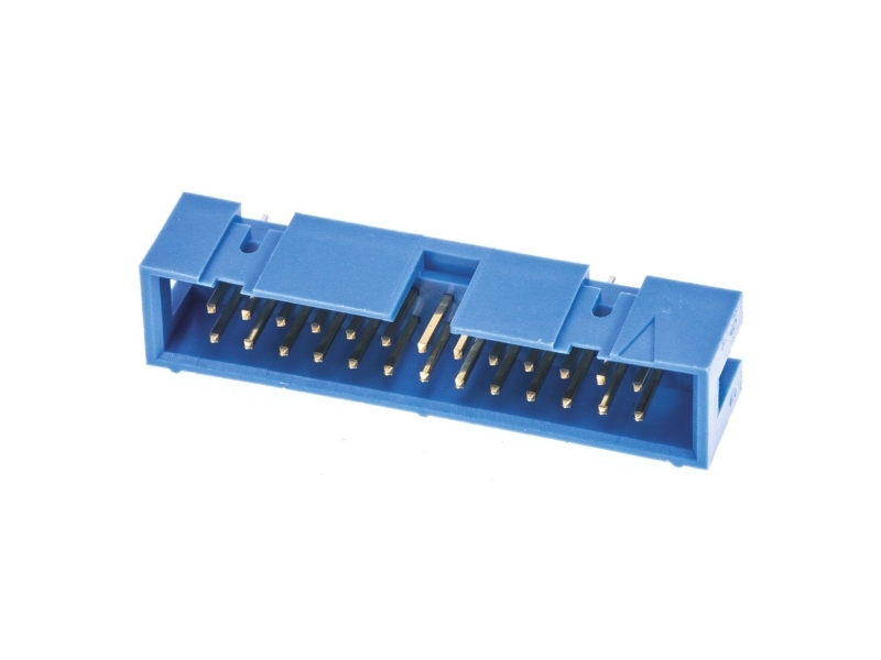 Te Connectivity Amp-Latch Series Straight Through Hole Pcb Header, 26 Contact(S), 2.54Mm Pitch, 2 Row(S), Shrouded