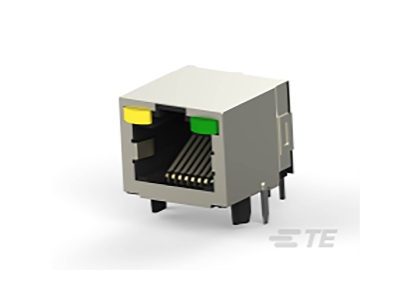 Te Connectivity 6116075 Series Male Rj45 Connector, Cat5 Right Angle 1 X 1 Port 8 -Way