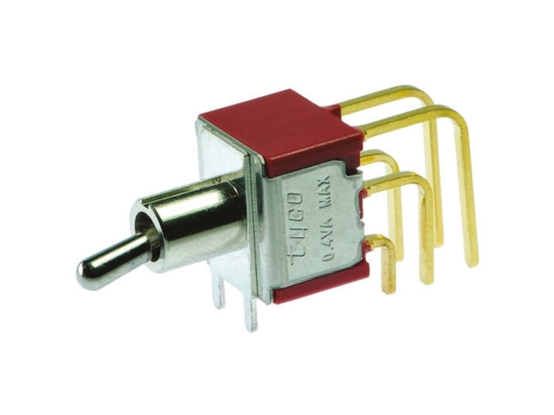 Te Connectivity Toggle Switch, Pcb Mount, On-On, Spdt, Through Hole Terminal, 20V