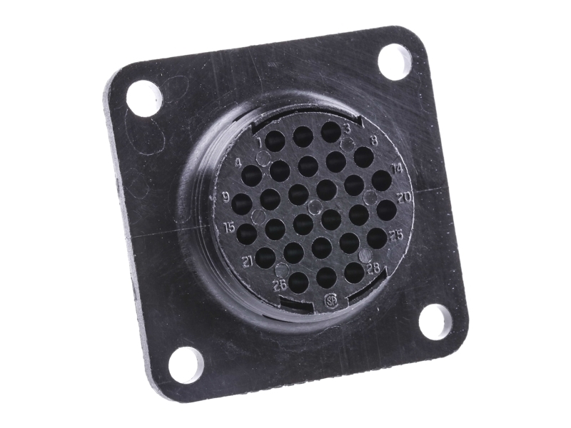 Te Connectivity Circular Connector, 28 Contacts, Panel Mount, Socket, Female, Cpc Series 2 Series