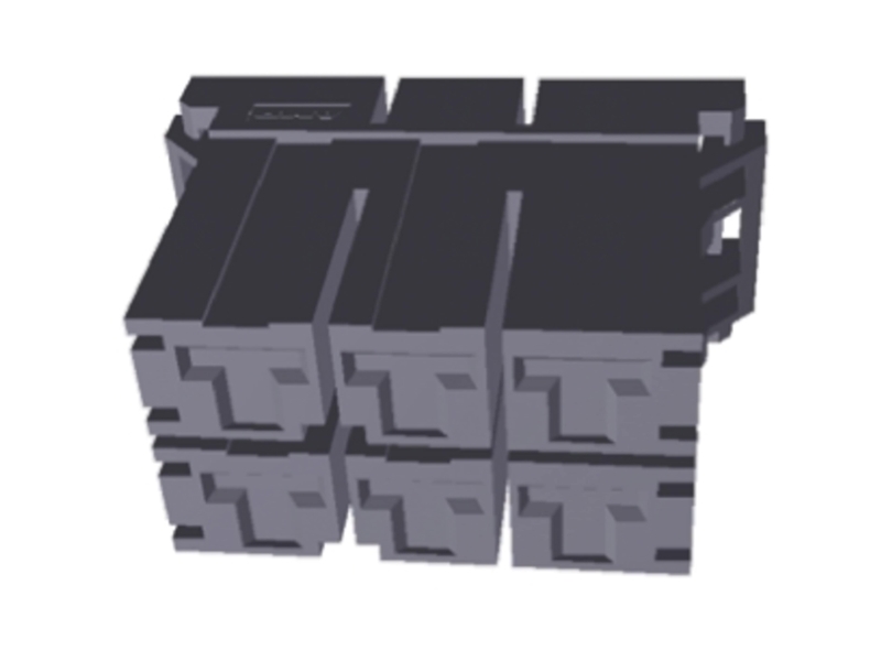 Te Connectivity Dynamic 5000 Female Connector Housing, 10.16Mm Pitch, 4 Way, 2 Row