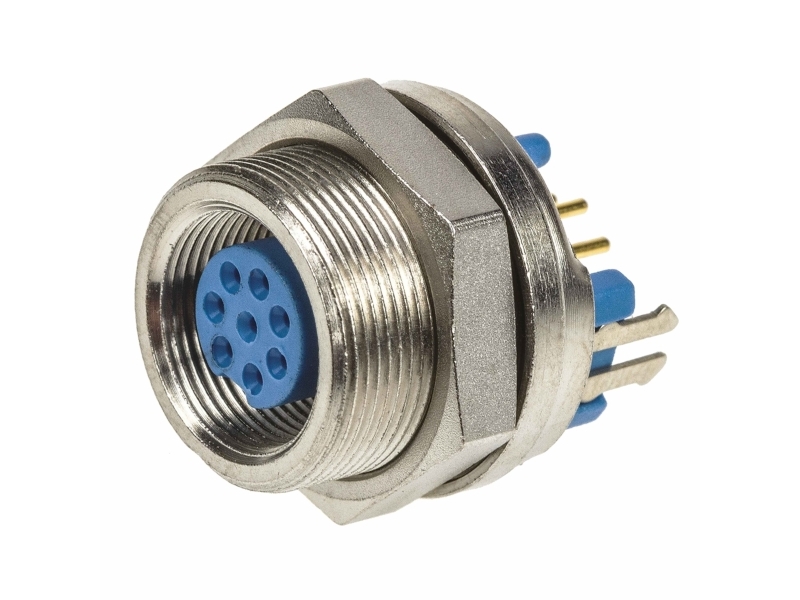 Te Connectivity Circular Connector, 8 Contacts, Panel Mount, Subminiature Connector, Socket, Female, Ip65, Triad 01