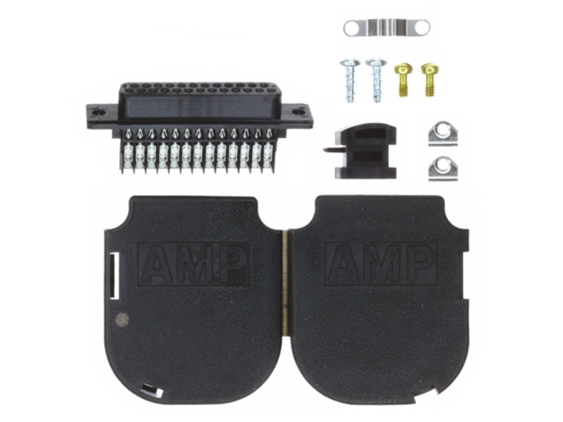 Te Connectivity Amplimite Hdp-20 25 Way Through Hole D-Sub Connector Plug, With Mounting Screw, Retainer Clip