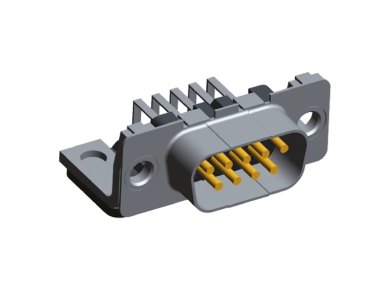 Te Connectivity Amplimite Hd-20 9 Way Right Angle Through Hole D-Sub Connector Plug, 2.74Mm Pitch, With Mounting Hole