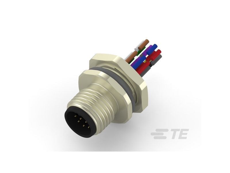 Te Connectivity Circular Connector, 12 Contacts, Front Mount, M12 Connector, Plug, Male, Ip67