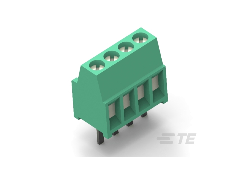 Te Connectivity Pcb Terminal Block, 7-Contact, 2.54Mm Pitch, Board Mount, 1-Row