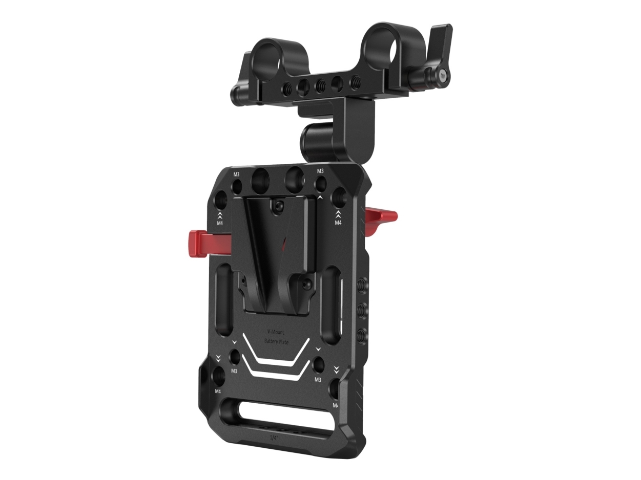 SmallRig 2991, Batteriplade, Sort, Rød, Aluminium, 1/4-20, 3/8-16, M4, Kina