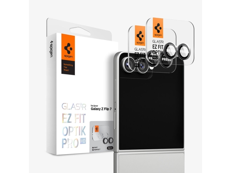 Spigen Optik Pro Hd Glas.Tr ”Ez Fit” Camera Protector 2-Pack Galaxy Z Flip 7 Black