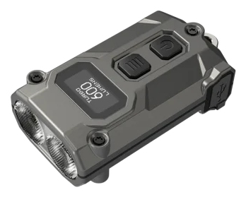 Nitecore TINI3, Nøglering med lommelygte, Grå, Aluminium, Knapper, IP54, LED