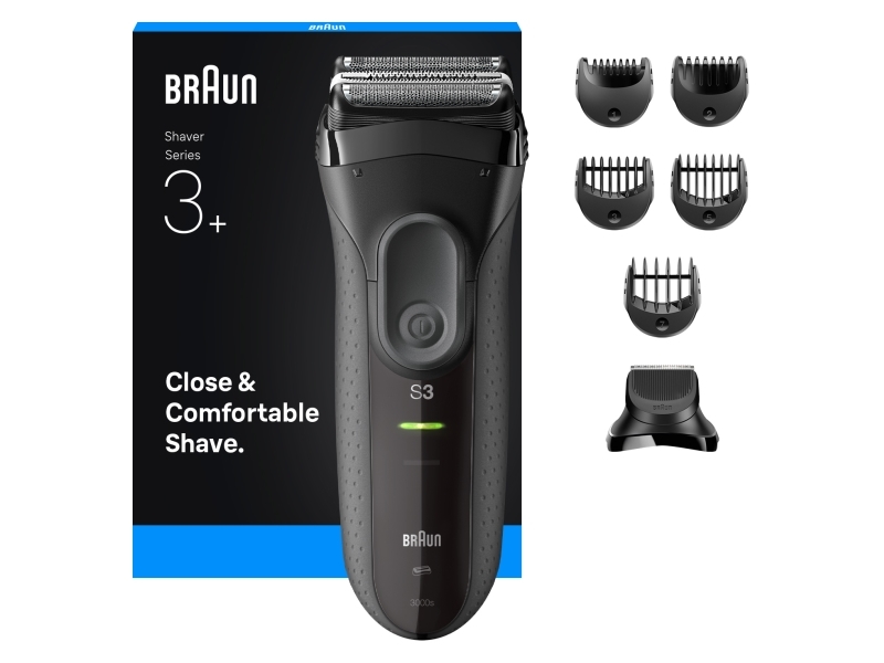 Braun 3000Bt, Folienschaber, Schwarz, Grau, Led, Akku, Integrierte Batterie, 45 Min