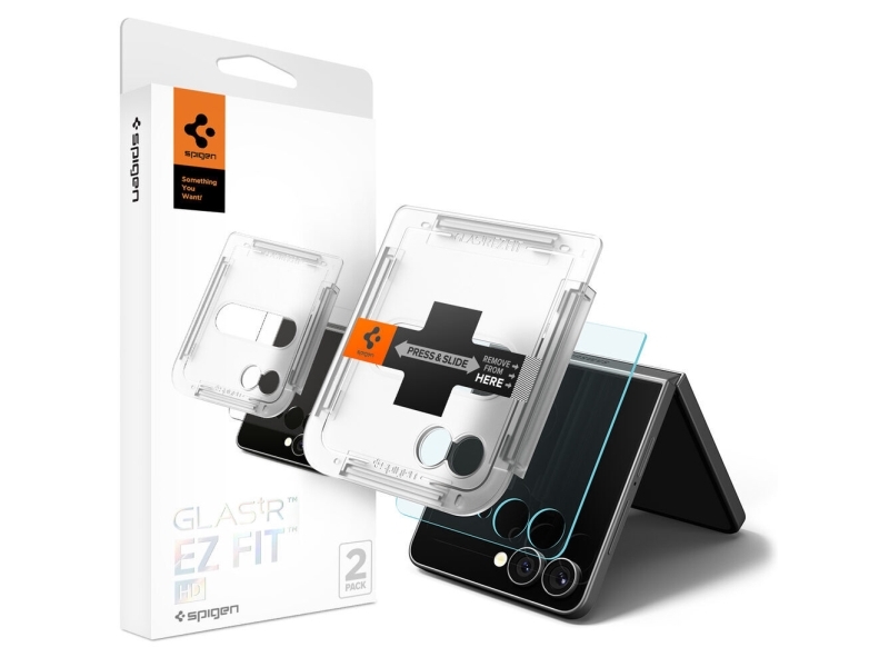 Spigen Glas.Tr Ez Fit Hd, Samsung, Galaxy Z Flip 7, Transparent, 2 Stück(E)