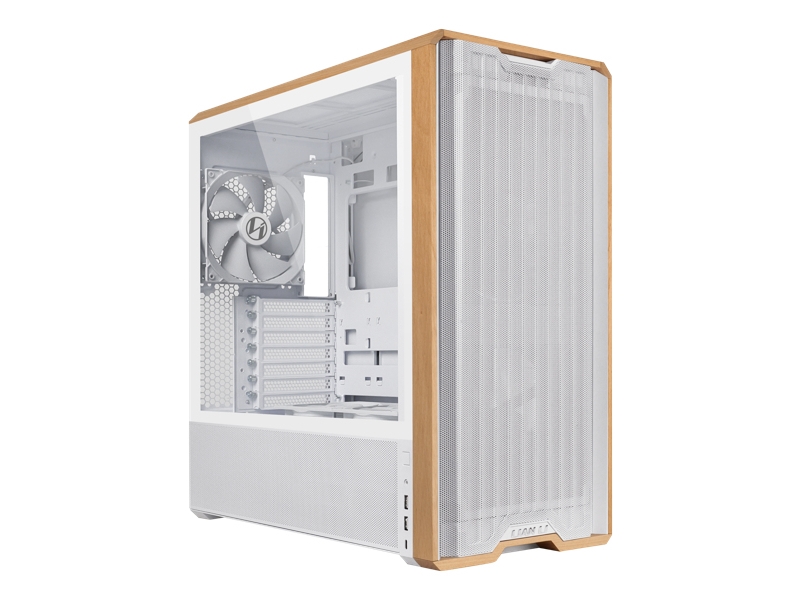 Lian Li Lancool Lan217w, Midi Tower, Pc, White, Wood, Atx, Eatx, Ssi Eeb, Steel, Tempered Glass, Wood, 18 Cm
