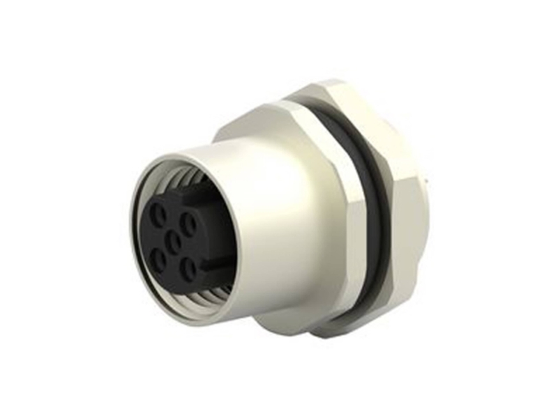 Te Connectivity Circular Connector, 4 Contacts, Rear Mount, M12 Connector, Plug, Female, Ip67, M12 Series