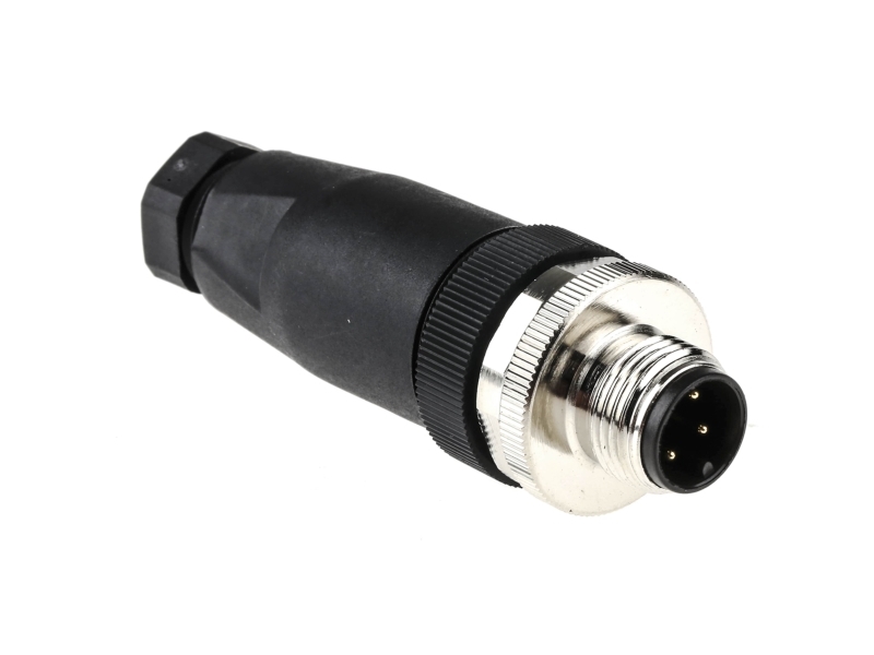 Te Connectivity Circular Connector, 4 Contacts, Cable Mount, M12 Connector, Plug, Male, Ip67, T411 Series
