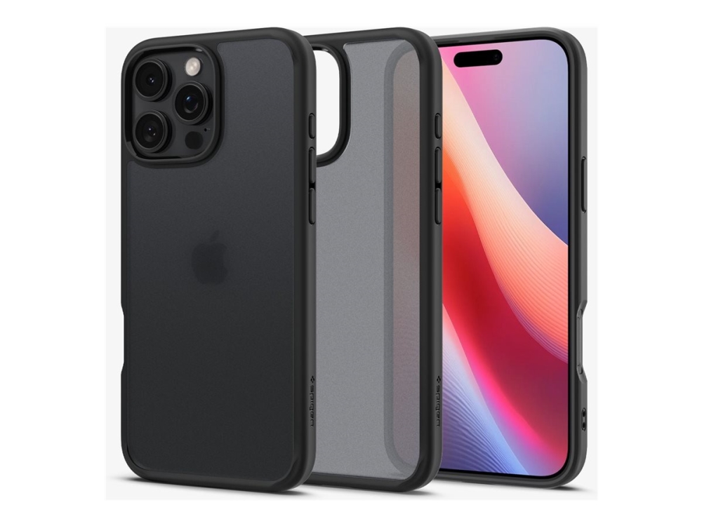 Spigen Ultra Hybrid - Bagsidecover Til Mobiltelefon - Polykarbonat, Termoplastisk Polyuretan (Tpu) - Frostet Sort - For Apple Iphone 16 Pro Max