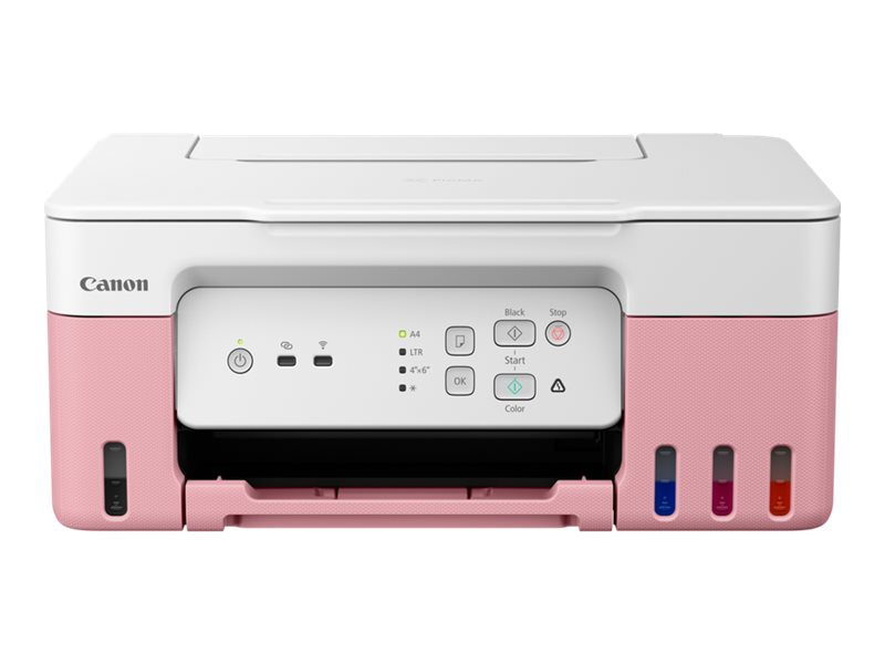 Canon PIXMA G3430 MegaTank - Multifunktionsskrivare - färg - bläckstråle - påfyllbar - Legal (216 x 356 mm) (original) - A4/Legal (media) - upp till 11 ipm (bilder per minut) (utskrift) - 100 ark - USB 2.0, Wi-Fi(n) - rosa | Skrivare - Bläckstråle & fotoskrivare - Bläckstråleskrivare | GameStuff