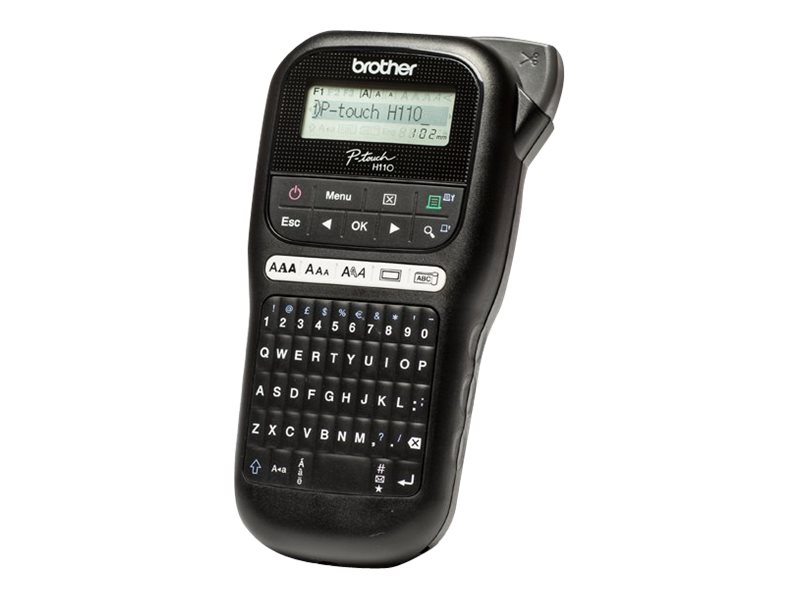Brother P-Touch PT-H110 - Etikettskrivare - svartvit - termisk överföring - Rulle (1,2 cm) - 180 dpi - upp till 20 mm/sek - kniv - tvåradig utskrift | Skrivare - Andra kontorsmaskiner - Labelskrivare | GameStuff