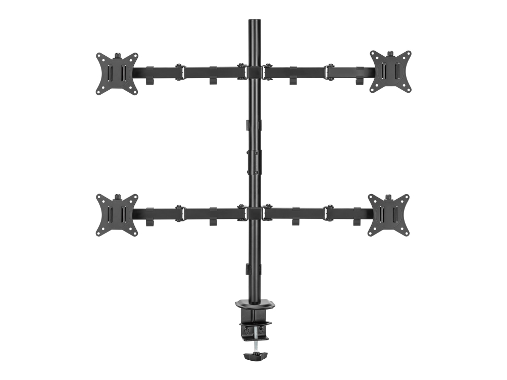 Deltaco Arm-0302-B, 75 X 75 Mm, 100 X 100 Mm, -45 - 45°, -90 - 90°, 360°, Schwarz