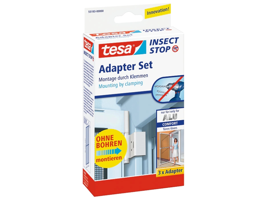 Tesa 55193-00000-00, Hvid, Aluminium, Udvendig Dør