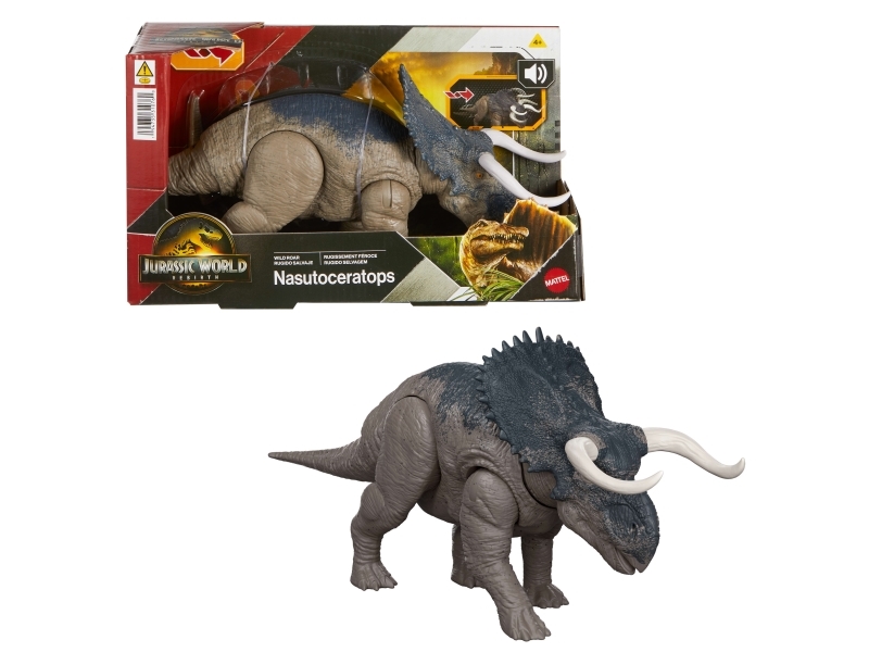 Jurassic World WILD ROAR Nasutoceratops, 4 år, flerfärgad, plast | Leksaker - Figurer & Dockor | GameStuff
