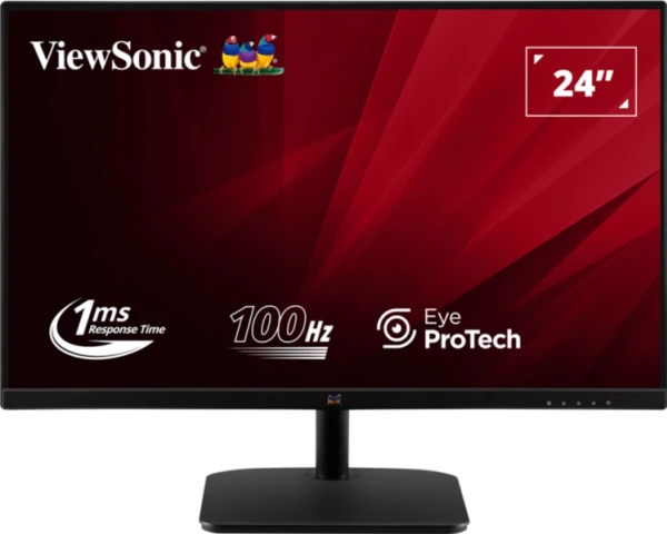 Viewsonic Va2432-H-2, 61 Cm (24"), 1920 X 1080 Pixels, Full Hd, Led, 1 Ms, Black