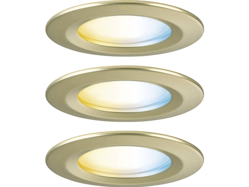 Paulmann - Nova Coin Smart indbygningslampe guld Ø 7,8 cm CCT 3 stk.