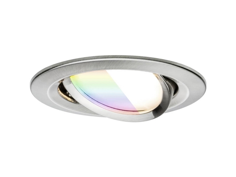 Paulmann 92439 LED-taklampa, infälld LED-lampa 6 W Iron (borstad) | Belysning - Inomhusbelysning - Infälld spotlight | GameStuff