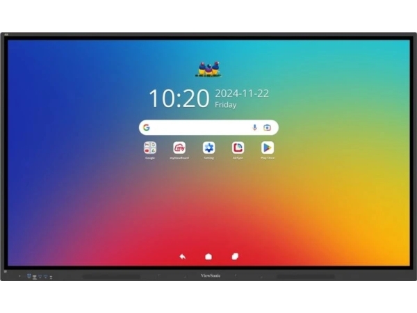 Viewsonic IFP6534 Display, 165,1 cm (65), 1650,24 x 942,01 mm, 450 cd/m², 1,07 miljarder färger, 3840 x 2160 pixlar, TFT-LCD | TV, Ljud & Bild - Projektor og Projektorduk - Interaktiva Whiteboards | GameStuff