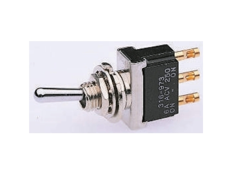 Te Connectivity Toggle Switch, Panel Mount, On-On, Dpdt, Solder Terminal, 20V