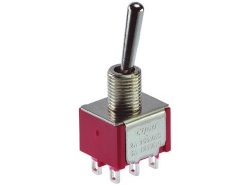 Te Connectivity Toggle Switch, Panel Mount, On-On, Spdt, Solder Terminal, 120V