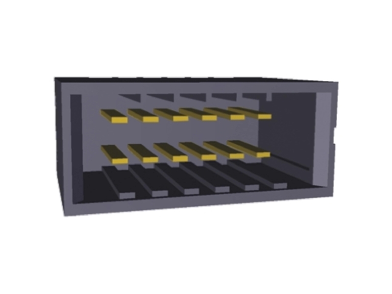 Te Connectivity Dynamic 3000 Series Right Angle Through Hole Pcb Header, 12 Contact(S), 3.81Mm Pitch, 2 Row(S), Shrouded
