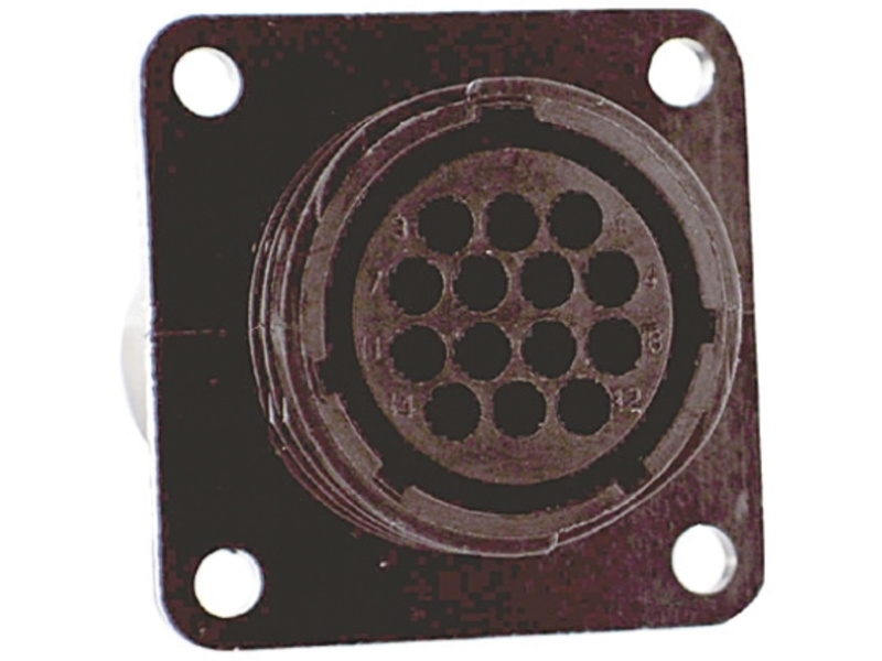 Te Connectivity Circular Connector, 14 Contacts, Flange Mount, Socket, Female, Ip65, Cpc Series 1 Series