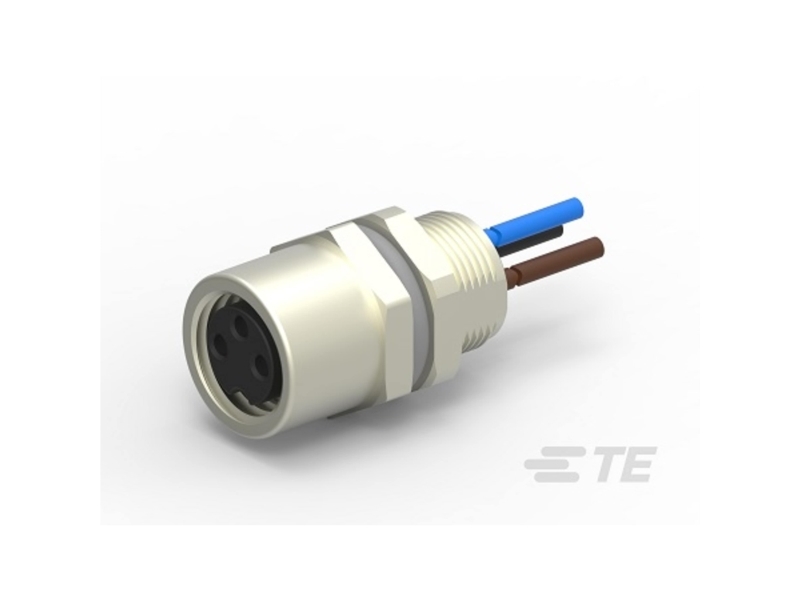 Te Connectivity Circular Connector, 3 Contacts, Front Mount, M8 Connector, Socket, Female, Ip67