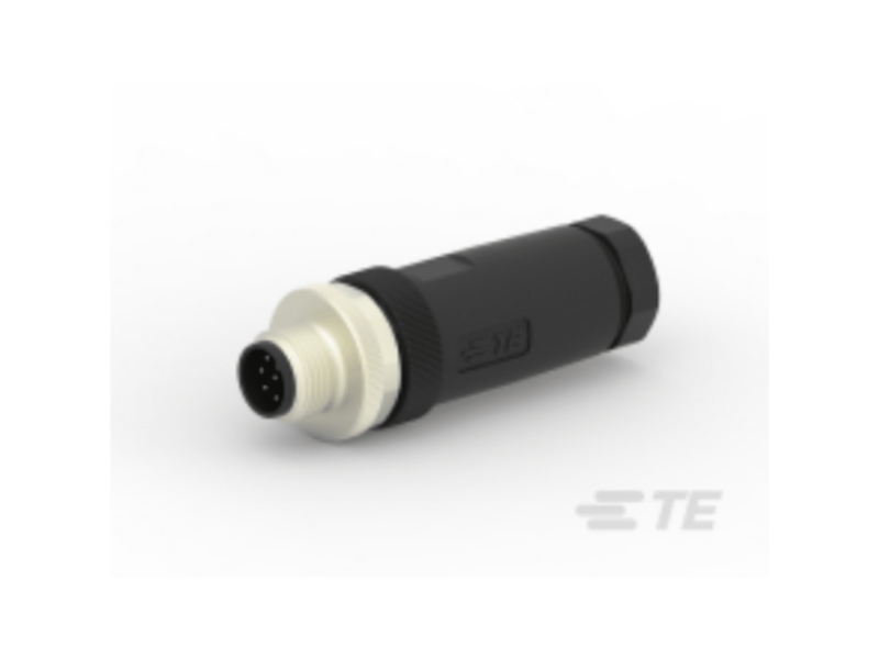 Te Connectivity Circular Connector, 8 Contacts, Free Hanging, M12 Connector, Plug, Male