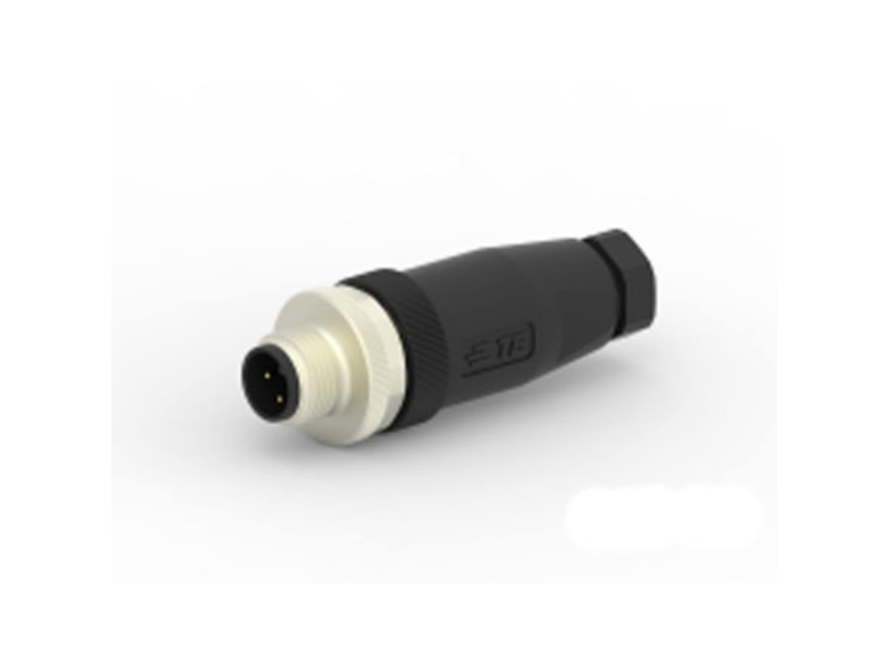 Te Connectivity Circular Connector, 3 Contacts, Cable Mount, M12 Connector, Plug, Male, Ip67, T411 Series
