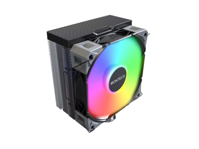 Montech Nx400 Black Cpu-Kuehler Argb - 120Mm Schwarz (Nx400 Black Argb)